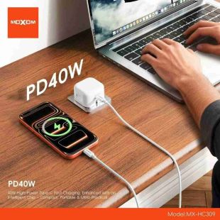 شاحن فائق السرعة من Type-C إلى Type-C قوة 40 واط من Moxom