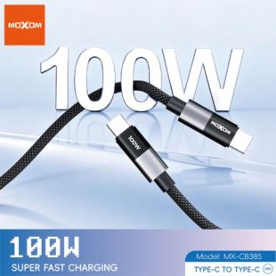 كيبل شحن ونقل بيانات Type-C إلى Type-C بقدرة 100 واط 1.2 متر من MOXOM