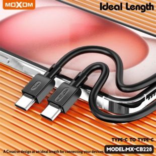 كيبل شحن سريع ونقل بيانات Type-C إلى Type-C بقدرة 60 واط من MOXOM
