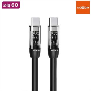 كيبل شحن وبيانات Type-C إلى Type-C بقدرة 60 واط مع مؤشر LED من MOXOM
