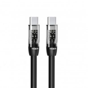 كيبل شحن وبيانات Type-C إلى Type-C بقدرة 60 واط مع مؤشر LED من MOXOM