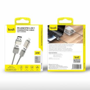 4 in 1 65W Fast Charging and Data Cable 1m by Budi
