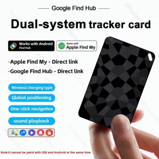 بطاقة تتبع ذكية مزدوجة النظام متوافقة مع Apple Find My وAndroid