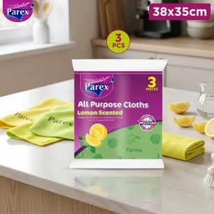 Parex Lemon All Purpose Cloths 38 × 35cm - 3 Pcs