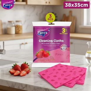 Parex Strawberry All Purpose Cloths 38 × 35cm - 3 Pcs