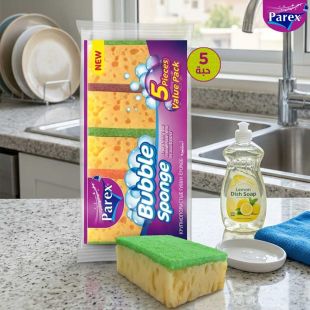 إسفنجة غسيل الأطباق الفقاعية 5 حبة من Parex
