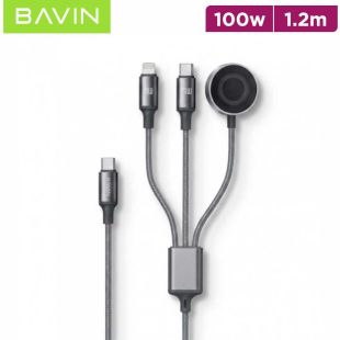 100W 3-in-1 Fast Charging Cable 1.2m by Bavin