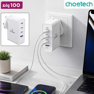شاحن حائط GaN سريع 100 واط 4 منافذ من Choetech