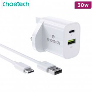 30W PD Dual-Port Fast Wall Charger by Choetech