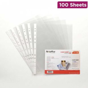 Flexoffice Clear Sheet Protectors 100 Sheets