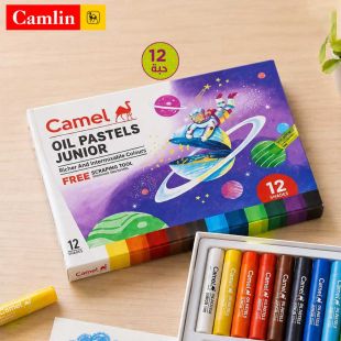 مجموعة ألوان باستيل زيتية للأطفال 12 لون من Camel
