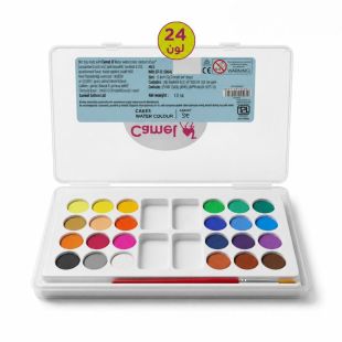 مجموعة ألوان مائية 24 لون من Camel