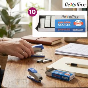عبوة دبابيس دباسة مقاس No.10 من FlexOffice