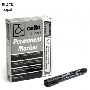 Cello Permanent Marker Black 12 Pieces