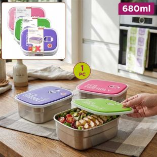Todomel Rectangular Stainless Steel Lunch Box 680 ml