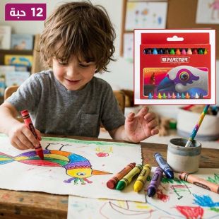 طقم ألوان شمعية جامبو 12 لون من Partner
