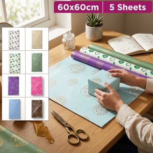 Premium Gift Wrapping Paper 60 × 60 cm - 5 Sheets