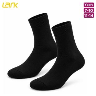 Lark Pack of 5 Boys & Girls Black Crew School Socks