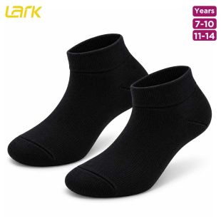 Lark Pack of 4 Black Ankle Bamboo Socks for Boys & Girls