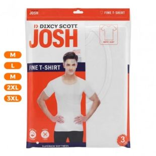 تيشيرت داخلي قطن بأكمام قصيرة للرجال من Josh