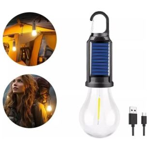 مصباح LED معلق قابل للشحن بالطاقة الشمسية وUSB