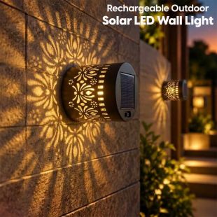 Rechargeable Outdoor Solar LED Wall Light - Sheeel Kuwait