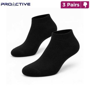 Proactive Women's Bamboo Short Socks Pack of 3 Pairs