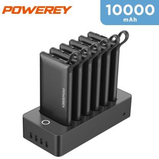 6 in 1 Power Station 10000mAh with Built-In Cables by Powerey