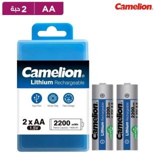 بطاريات ليثيوم AA قابلة للشحن 1.5 فولت - 2 حبة من Camelion