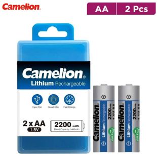 Camelion Rechargeable AA Lithium Batteries 1.5V - 2 Pieces