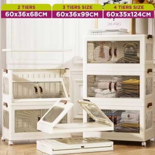 Multi-Layer Folding Clothes and Toy Storage Box
