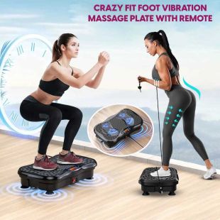Crazy Fit Foot Vibration Massage Plate with Remote