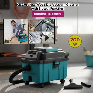 10L Cordless Wet and Dry Vacuum Cleaner with Blower Function