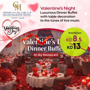 Enjoy Valentine Dinner Buffet with a Fabulous View at Grand Majestic Hotel