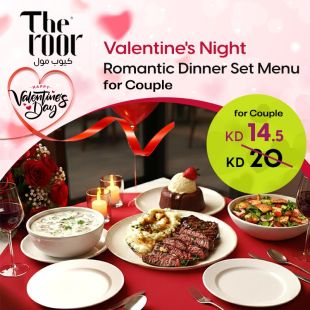 Romantic Dinner Set Menu For 2 Persons at The Roor Restaurant.