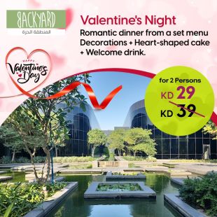 Celebrate Love at Backyard: Romantic Dinner with Heart Cake & Welcome Drink at Backyard – Free Zone