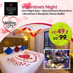 Celebrate Valentine Night Stay With Special Decoration Including Breakfast & Romantic Dinner Buffet At Millennium Central
