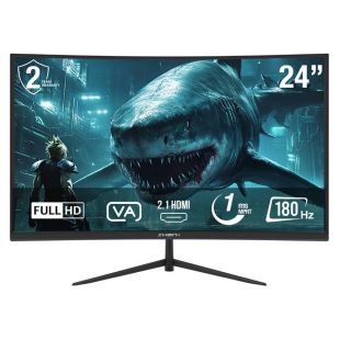 JAWS Full HD 180Hz Curved Gaming Monitor 24inch by Sharx (New Product / Open Box)