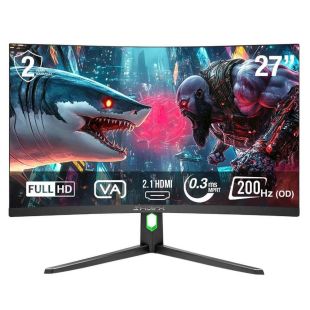 JAWS Full HD 2Curved Gaming Monitor 27inch by Sharx (New Product / Open Box)