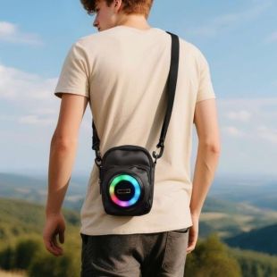 Versatile Shoulder Bag With Powerful Built-in 8W Speaker 19 x 13 x 8cm
