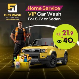 Get a VIP Wash for your Saloon or SUV at Your Place from Flex Wash