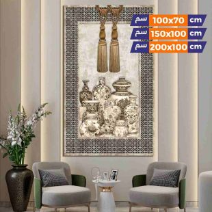 Canvas Wall Art Tassel With Vases