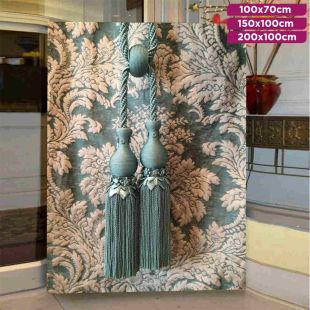 Turquoise Tassel Canvas Wall Art with Beautiful Pattern