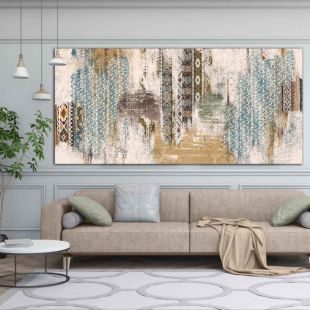 Canvas Wall Art with Abstract Melt with Carpet