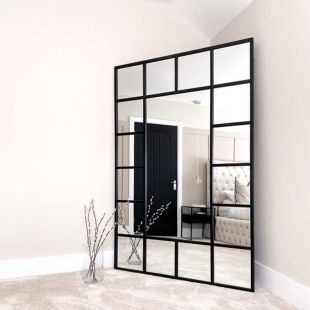 Rectangular Mirror with a Large Window Design