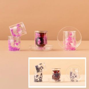 طقم أكواب شاي وقهوة بجدار مزدوج 18 قطعة من Waba