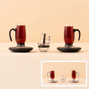 طقم تقديم شاي وقهوة 18 قطعة من Waba