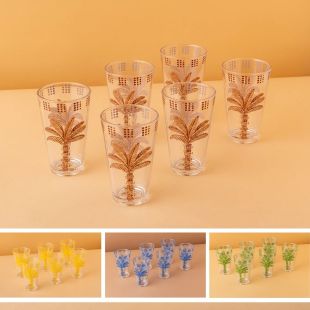 طقم أكواب زجاجية 6 قطع من Waba