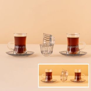 طقم أكواب شاي وقهوة 18 قطعة من Waba