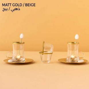 طقم شاي وقهوة 24 قطعة مع ملاعق من Waba